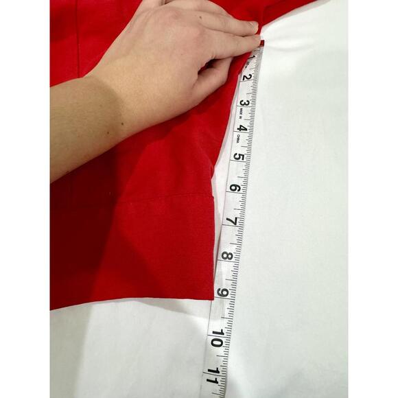 Maeve Anthropologie Red Open-Back Bow Tie Long Sleeve High Neck Blouse- Size 16 - Picture 9 of 9